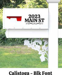Mailbox Decal Home Address with Flourish