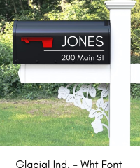 Alternative view of Mailbox Decal Last Name and Address - Contemporary