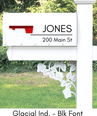 Mailbox Decal Last Name and Address - Contemporary