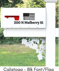 Alternative view of Mailbox Address & USA Flag Decal