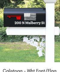 Mailbox Address & USA Flag Decal