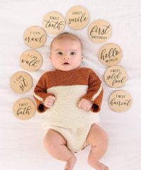 Alternative view of Baby First Milestone Handcrafted Wooden Cards