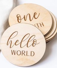 Alternative view of Baby Monthly Milestone Handcrafted Wooden Cards