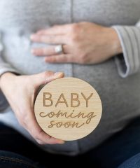 Alternative view of Pregnancy Journey Milestone Markers, Wooden Weekly Growth Milestone Discs