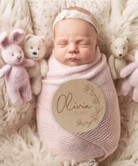 Daisy Wooden Baby Name Announcement Sign