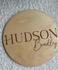 Baby Name Announcement Sign Minimal