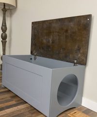 Hidden Litter Box - Gray with Stained Top