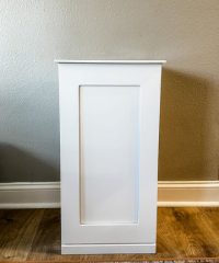 Alternative view of Wooden Pet Food Storage Container in White