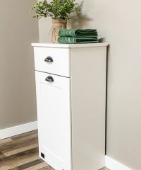 Sinclair Laundry Storage Center with Drawer in White, Single