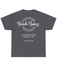 BeachBumz White logo + Back Printing Only, Unisex Heavy Cotton Tee