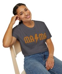 MAMA Lightning Bolt Adult Unisex Softstyle T-Shirt Design 1