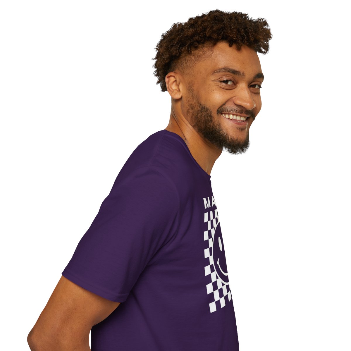 Adult MAMA Smiley Face White Design Unisex Softstyle T-Shirt - Image 155