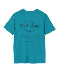 BeachBumz, Front/Back, Black Design, Unisex Softstyle T-Shirt