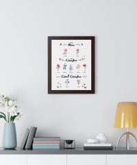 Mom Grandma Custom Designed Poster Framed in White, Black or Walnut